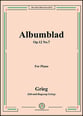 Albumblad Op.12 No.7,for Piano piano sheet music cover